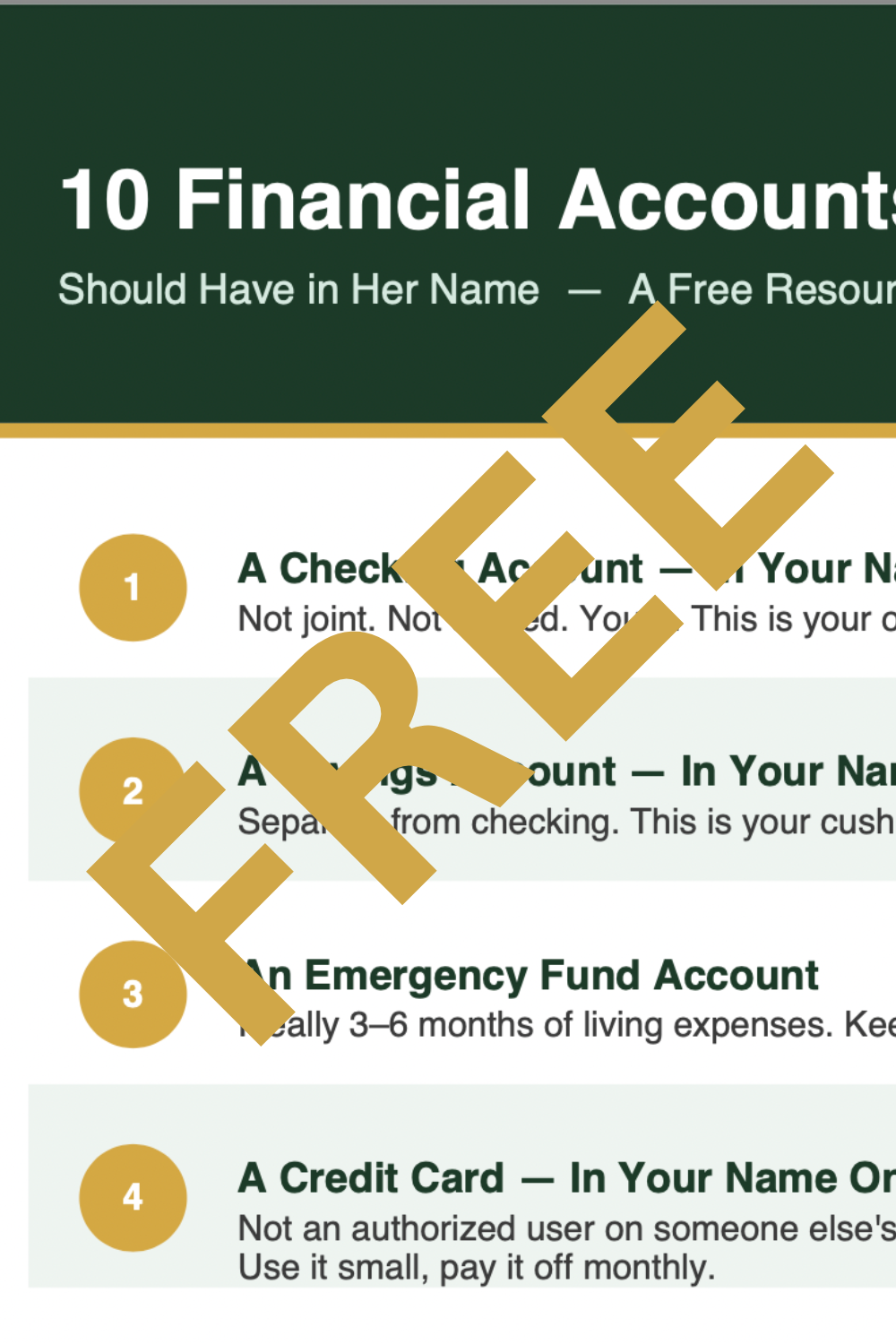 10 Financial Accounts Every Solo Woman Should Have in Her Name — Free Checklist